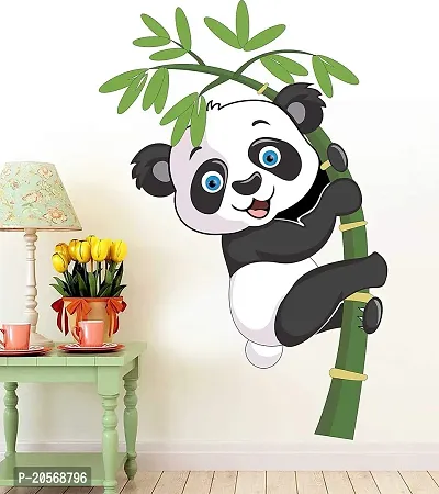 Ghar Kraft Love Birds with Hearts and Tribal Lady PVC Wall Sticker+1 Baby Panda Sticker Wall Decals for Home, Living Room, Bedroom Decoration-thumb4