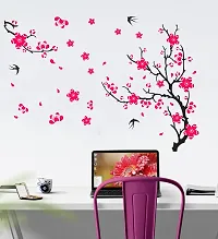 Ghar Kraft Combo Set of 2 Wall Stickers Different Tree with Flower|Minnie Mouse-thumb1