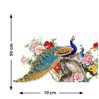 Ghar Kraft Set of 4 Combo Wall Stickers|Chinese Flower|Pink Tree Bird  Nest|Royal Ganesh|Royal Peacock|-thumb4