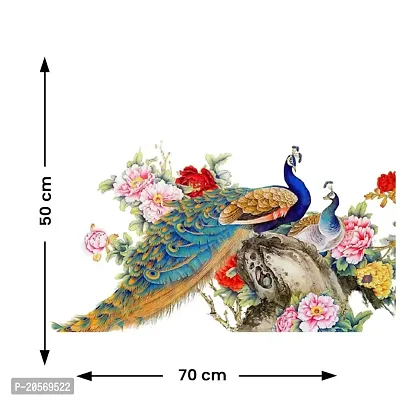 Ghar Kraft Set of 4 Combo Wall Stickers|Chinese Flower|Pink Tree Bird  Nest|Royal Ganesh|Royal Peacock|-thumb5