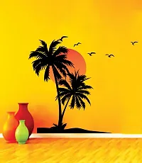 Ghar Kraft Set of 4 Multicolor Wall Sticker Bird Vine|Cute Bal Krishna Makhan Chor|Beach with Sunset|Bird House On A Branch Material - Vinyl-thumb2