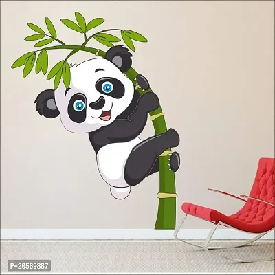 Ghar Kraft Set of 2 Wall Sticker Baby Panda and Bird House On A Branch Wall Sticker-thumb2