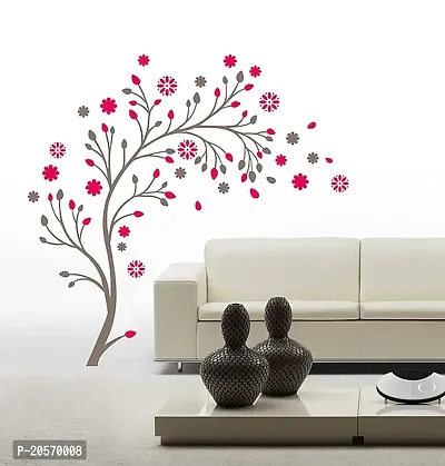 Ghar Kraft Set of 2 PVC Wall Sticker (Flying Bird with Cage and Magical Tree)-thumb3