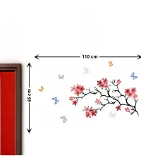 Ghar Kraft Set of 4 Combo Wall Stickers|Designer Om|Chinese Flower|Branches Flowers  BirdCages|Sherawali Maa-thumb2