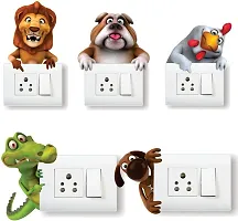 GHAR KRAFT Makhanchor Wall Sticker and Animals Switch Board for Room, Hall, Kitchen (PVC Viny)-thumb1