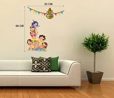 Ghar Kraft Set of 4 Combo Wall Stickers |Krishna|Krishna Black|Krishna Dahi Handi|Krishna with Cow-thumb3