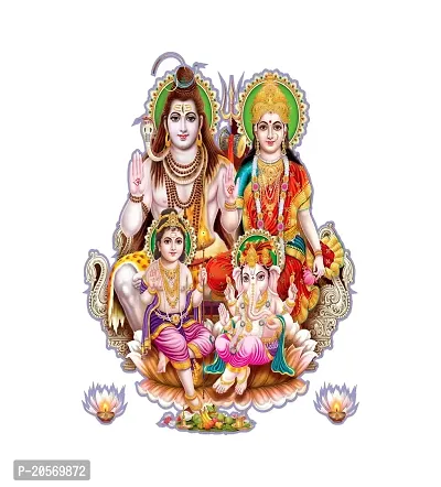 Ghar Kraft Combo Set of 2 Wall Stickers Shiv Parivar|Krishna Priya-thumb2