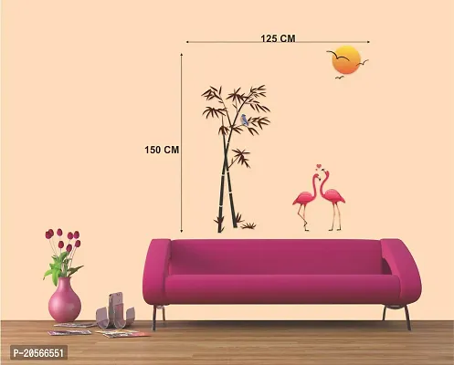 Ghar Kraft Set of 2 Wall Sticker Sunset Swan and Tribal Lady Wall Sticker-thumb4