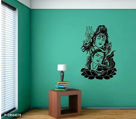 Ghar Kraft Lord Shiv Parwati Wall Sticker for Living Room/Bedroom/Office