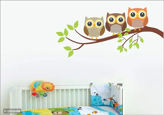 Ghar Kraft Combo Set of 2 Wall Stickers |Owl Family of 3|Mom and Kid Elephant-thumb2