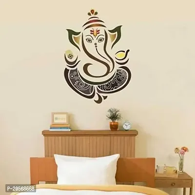 Ghar Kraft Set of 4 Wall Sticker Sb Panda | Baby Panda | Royal Ganesh | Royal Ganesh | Royal Ganesh | Lord Krishna Playing with Cow