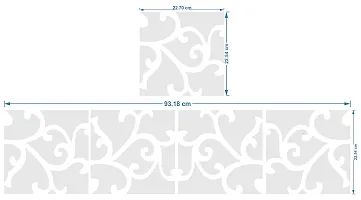 Ghar Kraft?Flower Square Silver Acrylic Wall Sticker|Wall-thumb3