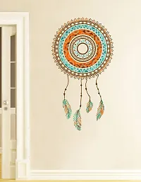 Ghar Kraft Set of 2 Wall Sticker Black with Golden Leaf Floor and Hand Drawn Dreamcatcher Wall Sticker-thumb2