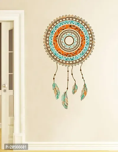 Ghar Kraft Set of 2 Wall Sticker Black with Golden Leaf Floor and Hand Drawn Dreamcatcher Wall Sticker-thumb3