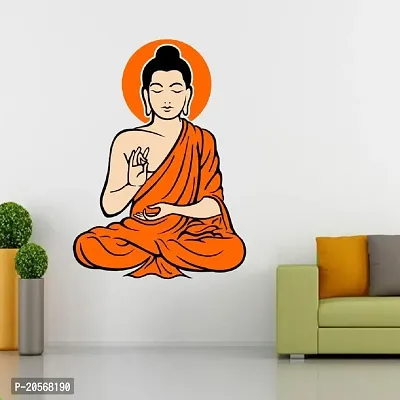 GHAR KRAFT Yogi Buddha Black Wall Sticker and GaneshSwitch Board Sticker for Room, Hall, Kitchen (PVC Viny)-thumb4