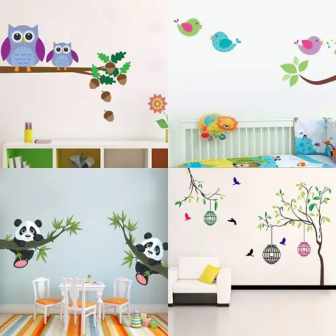 Ghar Kraft Set of 4 Combo Wall Stickers for Wall D?cor