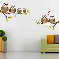 Ghar Kraft Combo Set of 2 Wall Stickers |Owl Family|Flying Butterfly-thumb1