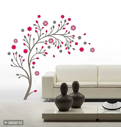 Ghar Kraft Set of 2 Wall Sticker Flower Vase Red and Magical Tree Wall Sticker(Polyvinyl Chloride)-thumb3
