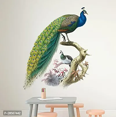 Ghar Kraft Set of 2 Wall Sticker Nature Peacock and Royal Ganesh Wall Sticker-thumb4