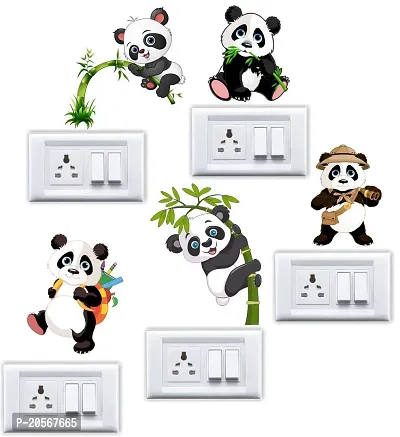 Ghar KraftSet of 2 Wall Sticker Dream Girl and Sb Panda Wall Sticker-thumb3