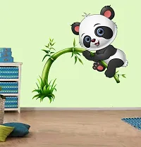 Ghar Kraft Set of 2 Self Adhesive Cute Bal Krishna Makhan Chor Wall Sticker and Cute Panda On Tree Wall Sticker for Puja Room Home Living Room Bedroom Kids Room-thumb1