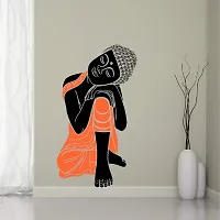 Ghar kraft Vinyl Self Adhesive Sleeping Buddha, Royal Ganesh, Shiv Parwati, Sunrise with Birds Wall Stickers -Pack of 4-thumb3