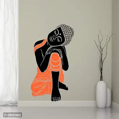 Ghar kraft Vinyl Self Adhesive Sleeping Buddha, Royal Ganesh, Shiv Parwati, Sunrise with Birds Wall Stickers -Pack of 4-thumb4