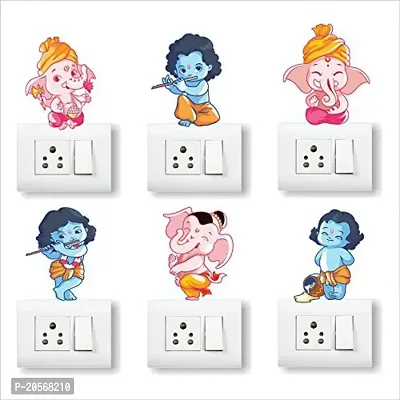 GHAR KRAFT Freedom Wall Sticker and Ganesh Switch Board Stickers for Bedroom, Hall, Living Room, Kids Room-thumb2