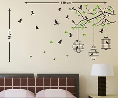Ghar Kraft Flying Bird with Cage and Love Birds with Hearts PVC Vinyl Wall Sticker +1 Baby Panda Sticker Wall Decals for Home, Living Room, Bedroom Decoration-thumb4