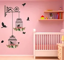 Ghar Kraft Combo Set of 2 Wall Stickers Dreamy Girl|Branches and Cages-thumb2