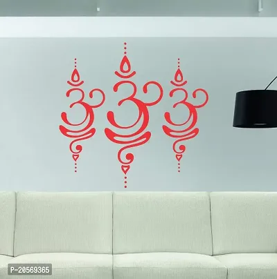 Ghar Kraft Combo Set of 2 Wall Stickers Three Red Om|Adiyogi-thumb2