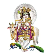 Ghar Kraft Combo Set of 2 Wall Stickers Radha Keshav|Nandlal with Cow-thumb2