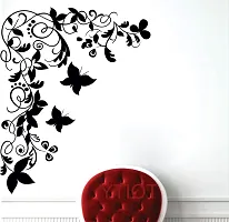 Ghar Kraft Floral Butterfly Wall Stickers-thumb1