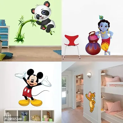 Ghar Kraft Mickey | Panda | Mouse Jerry | Krishna Wall Sticker for Home-thumb2