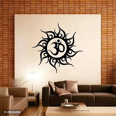 Ghar Kraft Vinyl Self Adhesive Lotus OM Religious Wall Sticker for Living Room, Bedroom-thumb0