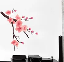 Ghar Kraft Combo Set of 2 Wall Stickers Branch with Flowers|Buddha in Meditation-thumb1