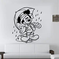 Ghar Kraft Combo Set of 2 Wall Stickers Micky in The Rain|Minnie with Friend-thumb1