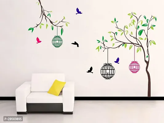 Ghar Kraft Combo Set of 2 Wall Stickers |Owl Son Branch|Free Bird Case-thumb3