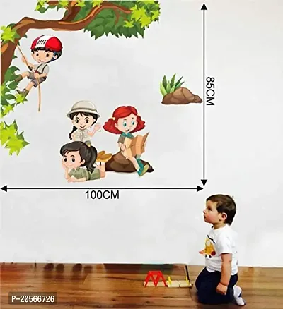 Ghar Kraft Set of 2 Wall Sticker Kids Activity and Sb Flower Wall Sticker-thumb4