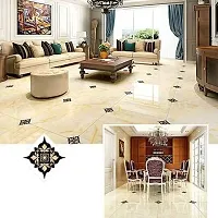 Ghar Kraft Set of 2 Wall Sticker Black with Golden Leaf Floor and Tribal Lady Wall Sticker-thumb2