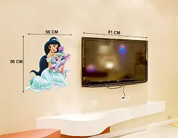 Ghar Kraft Combo Set of 2 Wall Stickers |Princess Cinderella with Puppy|Princess Jasmine with Elephant-thumb2