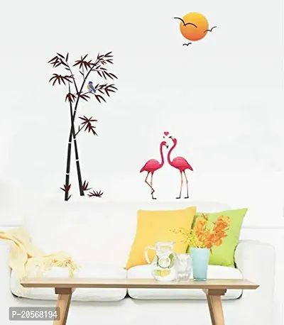 Ghar Kraft Set of 2 Wall Sticker Blue Bird and Sunset Swan Wall Sticker-thumb3