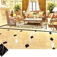 Ghar Kraft Vinyl Waterproof Self Adhesive Floor Sticker Tiles Sticker for Bedroom Living Room Kitchen Hall Puja Room Kids Room Home Decor, Set of 20 (Black), Fantasy-thumb2