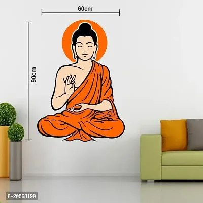 GHAR KRAFT Yogi Buddha Black Wall Sticker and GaneshSwitch Board Sticker for Room, Hall, Kitchen (PVC Viny)-thumb5