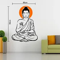 GHAR KRAFT Yogi Buddha Black Wall Sticker and KrishnaSwitch Board Sticker for Room, Hall, Kitchen (PVC Viny)-thumb4