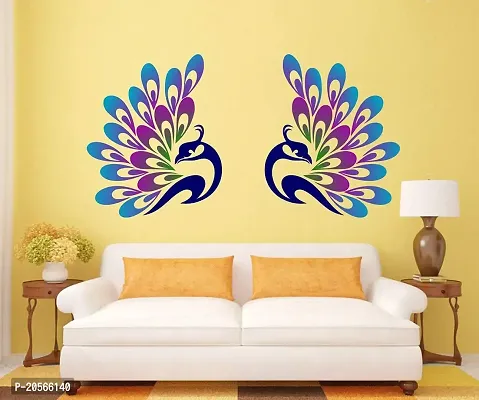 Ghar Kraft Peacock Wall Sticker for Kids Room Living Room Home