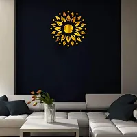 Ghar Kraft Golden Sunshine Acrylic  Sun with Flames Wall Sticker|Wallpaper Decor|3D Wall Stickers for Home, Living Room Decoration-thumb3