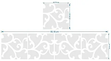 Ghar Kraft Acrylic Flower Square Silver Wall Decals 3D Stickers-thumb3