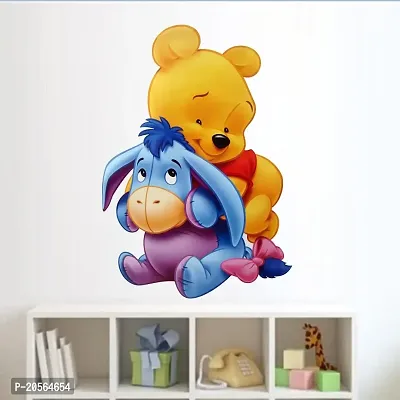 Ghar Kraft Pooh with Eeyore Wall Decoration Sticker