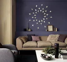 Ghar Kraft?Star Silver Acrylic Mirror Like Wall Sticker|Wall Sticker Decor|3D Wall Stickers for Home Decoration|Wall Sticker 3D for Hall|-thumb2